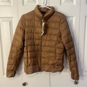 NWT Uniqlo Down Tan Coat